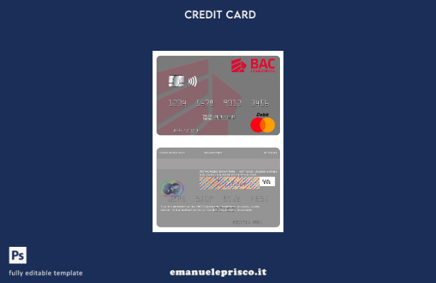 modello mastercard BAC Credomatic Nicaragua stile verificato